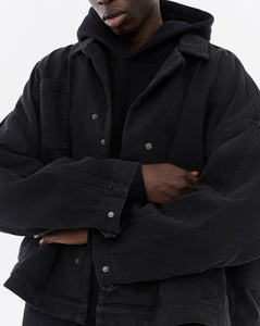 Oversized Short Coat, Black