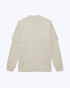 Two Layer Mockneck T-Shirt, Bone